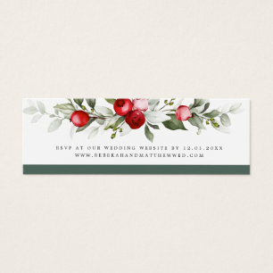 Winter Berry Wedding Website Card