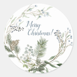 Winter Berry Wreath Holiday Favour Tags
