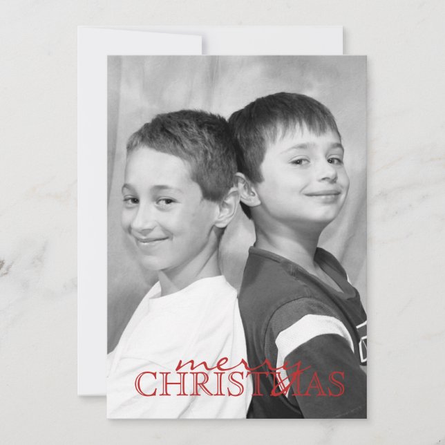 Winter Birch Tree Double Sided Photo Card (Front)