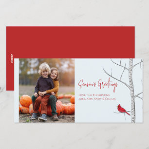 Winter Birch Tree Photo Card