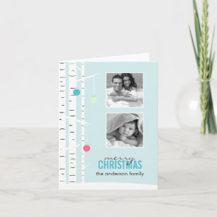 Winter Birch Trees Custom Holiday Cards