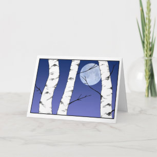 Winter Birches Solstice/Yule card