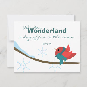 Winter Bird Invitation