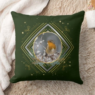 Winter Bird Throw Pillow
