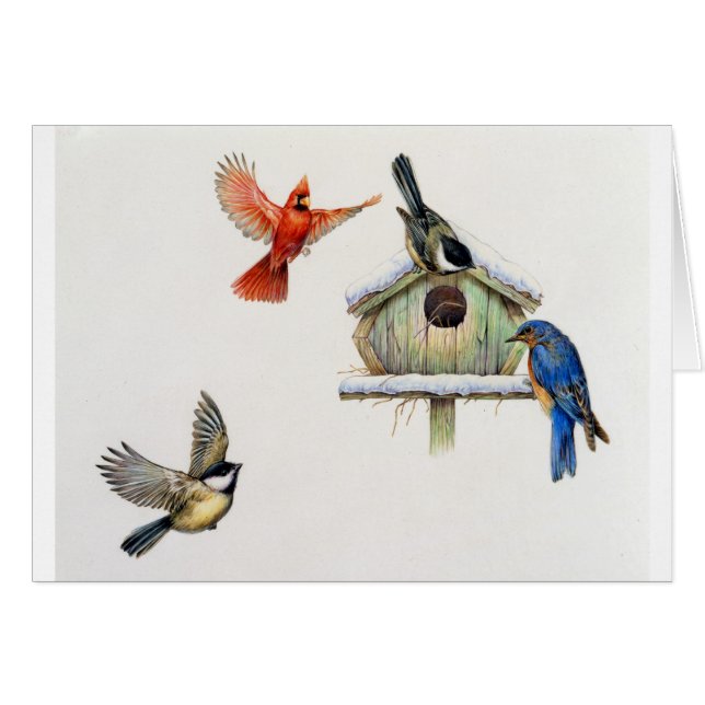 Winter Birdhouse (Front Horizontal)