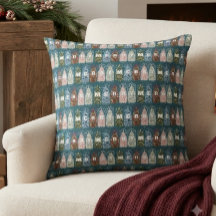 Winter Birds Decorated Trees Wrapping Paper