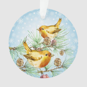 Winter Birds - Finch Ornament