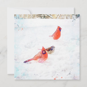 Winter Birds from a Window Card