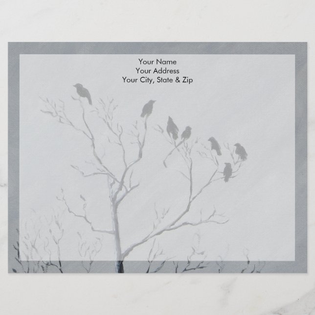 Winter Birds Letterhead (Front)
