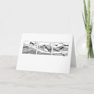 Winter Birds Triptych - ink Card