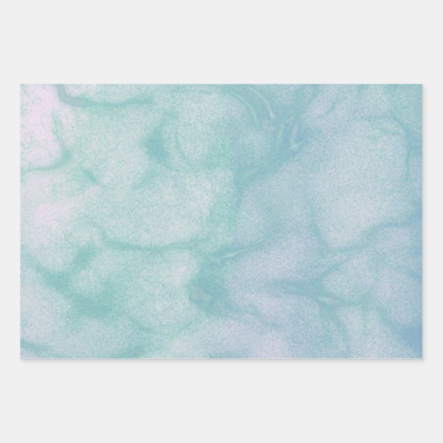 Winter Birthday Elegant Pastel Marble Wrapping Pap Wrapping Paper Sheet (Front)