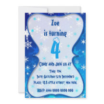 Winter bithday invitation