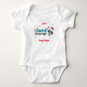 Winter Blessings Customize Baby Bodysuit