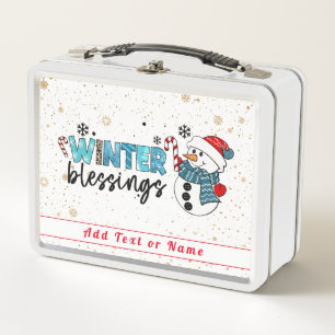 Winter Blessings Customize Metal Lunch Box