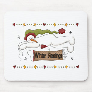 Winter Blessings Tshirts and Gifts Mouse Pad