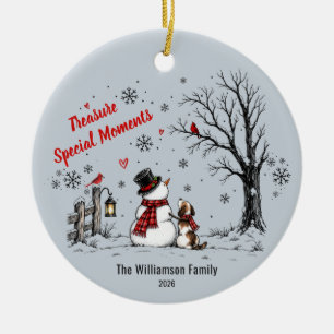 Winter Bliss Treasure the Moments  Ceramic Ornament