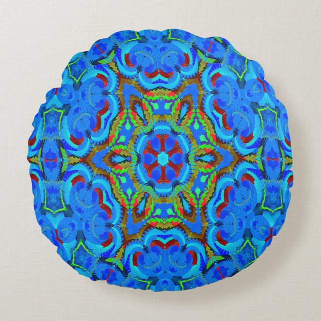 Winter bloom..... round pillow (Front)