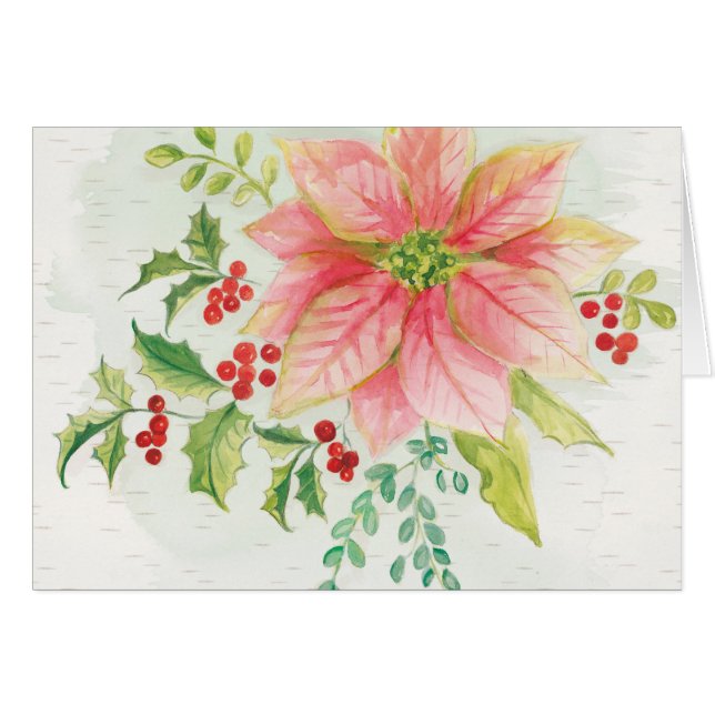 Winter Blooms | Pink Blooming Poinsettia (Front Horizontal)