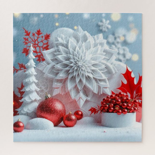 Winter Blossom Composition Jigsaw Puzzle (Vertical)
