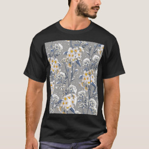 Winter Blossom: Delicate Floral Pattern T-Shirt