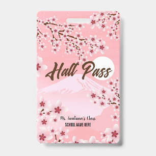 Winter Blossom Hall Pass Badge