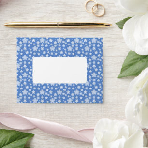 Winter Blue and White Snowflakes Envelope