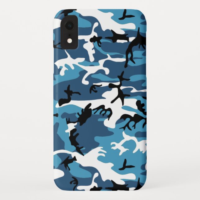 Winter Blue Camo Case-Mate iPhone Case (Back)