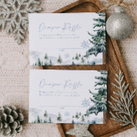Winter Blue Diaper Raffle Card