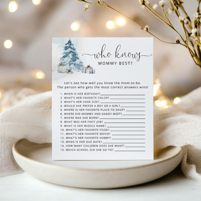 Winter blue forest Who knows mommy best game (Creator Uploaded)