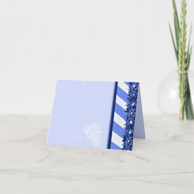 Winter Blue Holiday Card (Front)