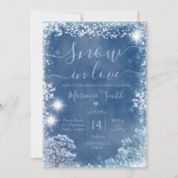 Winter Blue Snow in Love Tree Bridal Shower 