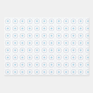 Winter Blue snowflake Wrapping Paper Sheet