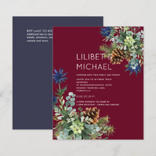 Winter Blue Thistle Eucalyptus Wedding Wonderland