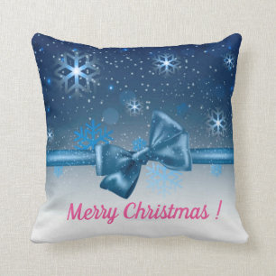 Winter Blue Throw Pillow
