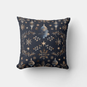 Winter Blue Throw Pillow