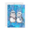 Winter Blue Watercolor Penguins Scarves Hats