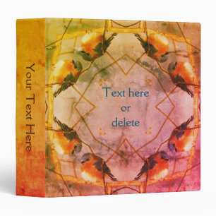 Winter Bluebird Abstract Art Nature Personalized Binder