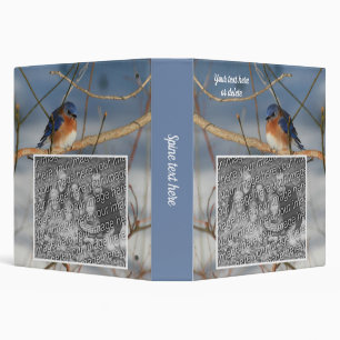 Winter Bluebird Personalized Create Your Own Photo Binder
