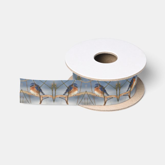 Winter Bluebird  Satin Ribbon (Spool)