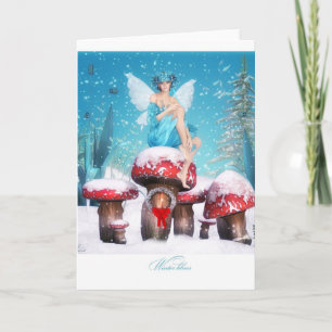 Winter blues holiday card