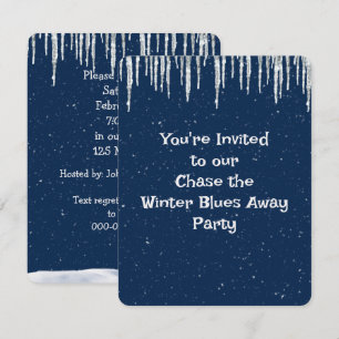 Winter Blues Party Invitation