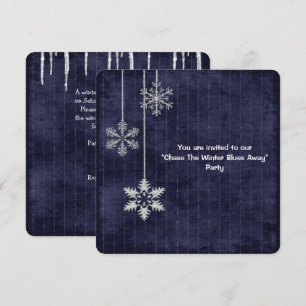 Winter Blues Party Invitation