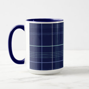 Winter Blues Plaid Mug