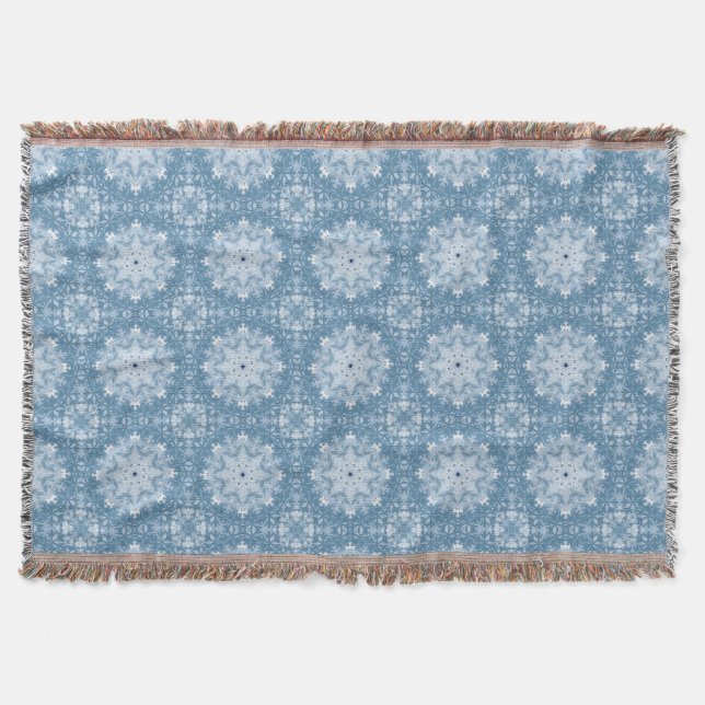 Winter Blues Throw Blanket (Front)