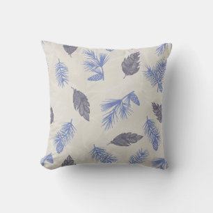 Winter Blues Throw Pillow
