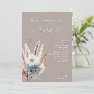 Winter Boho Floral Wedding   Beige Program