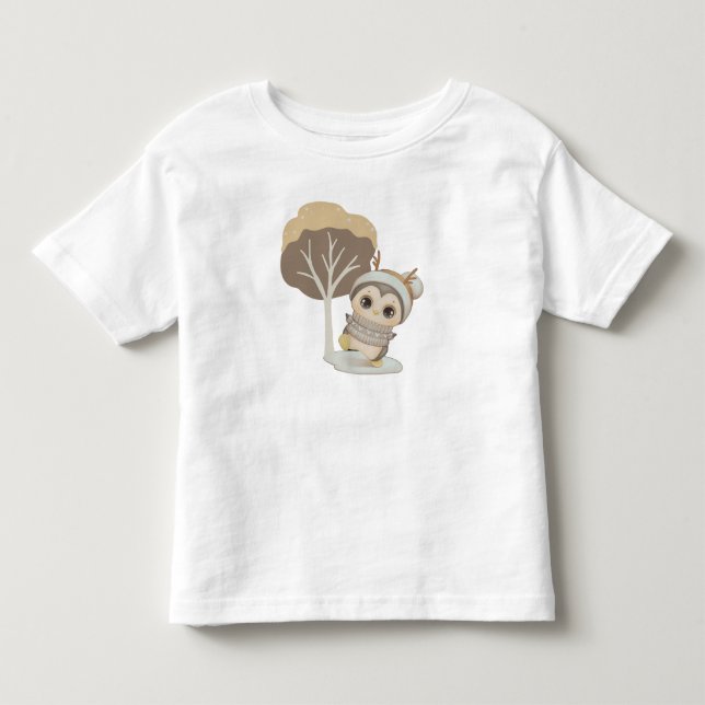 Winter Boho Penguin Toddler T-shirt (Front)