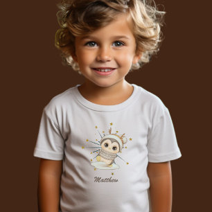 Winter Boho Penguin With Stars And Name Toddler T-shirt