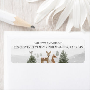 Winter Boho Woodland Baby shower Retour Adresse