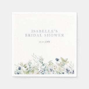 Winter Botanical Bridal Shower Napkin